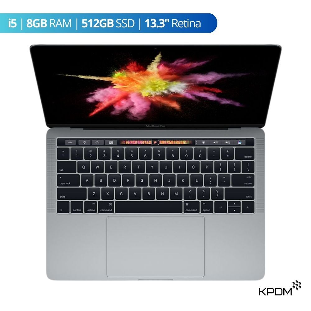 Laptop MacBook Pro 2017 Touch Bar i5 8GB 512GB 13.3" - Gris Espacial - Reacondicionado - Grado A